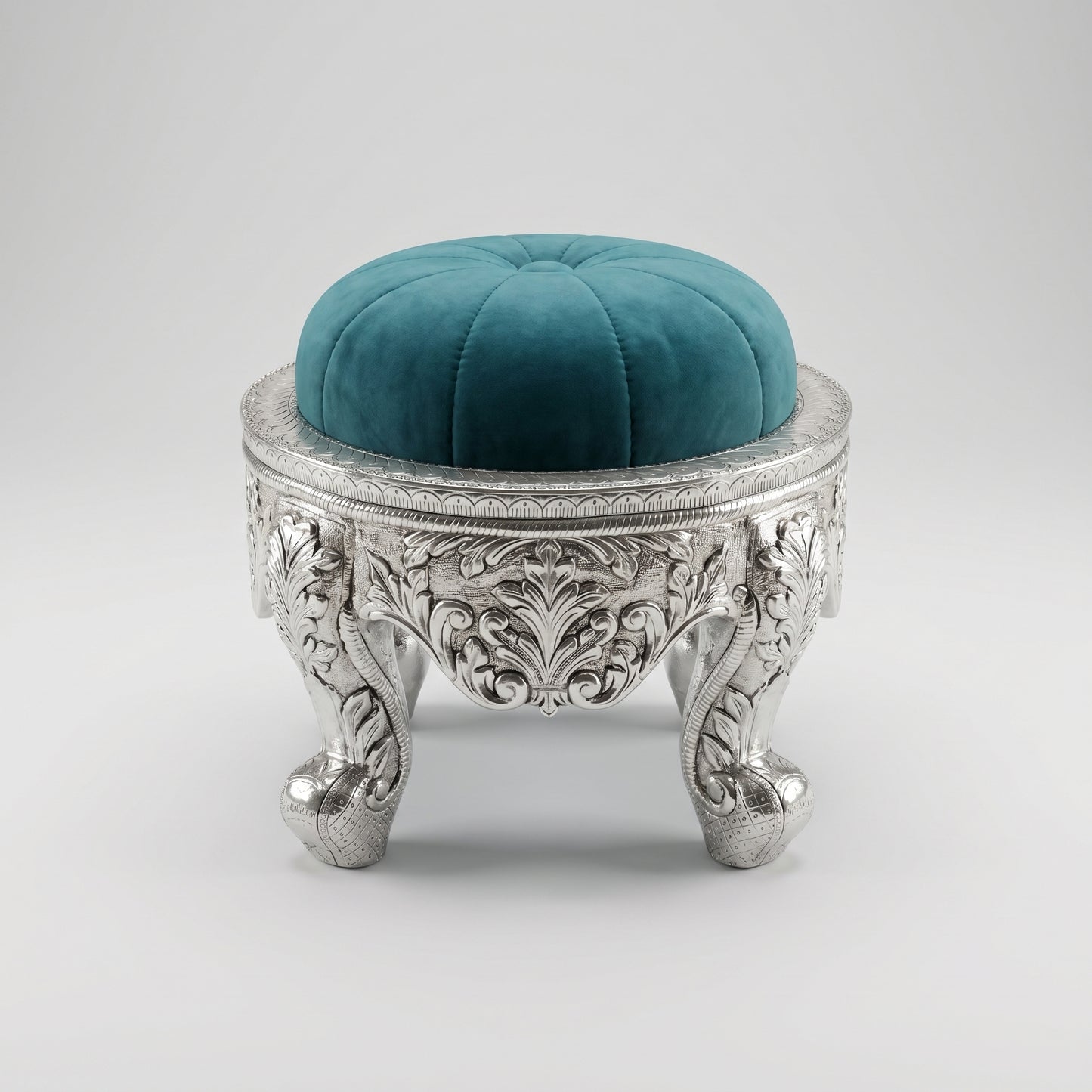 Silver Imperial Stool