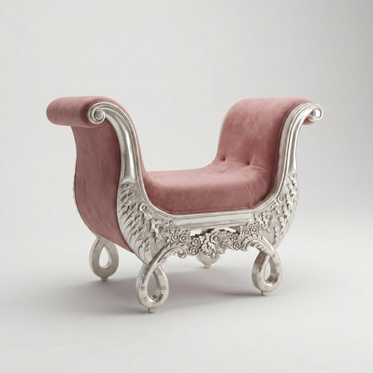 Silver Victoria Couch