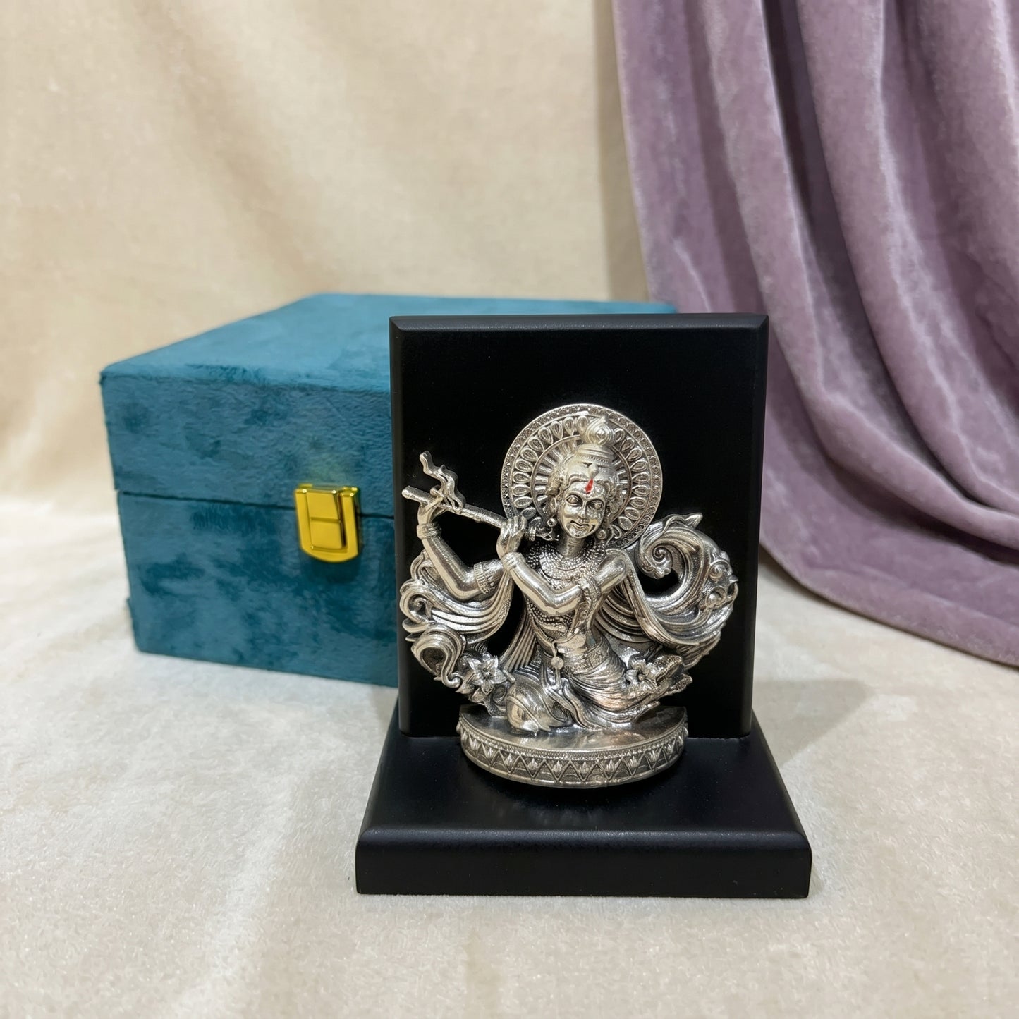 Silver Krishna ji Stand