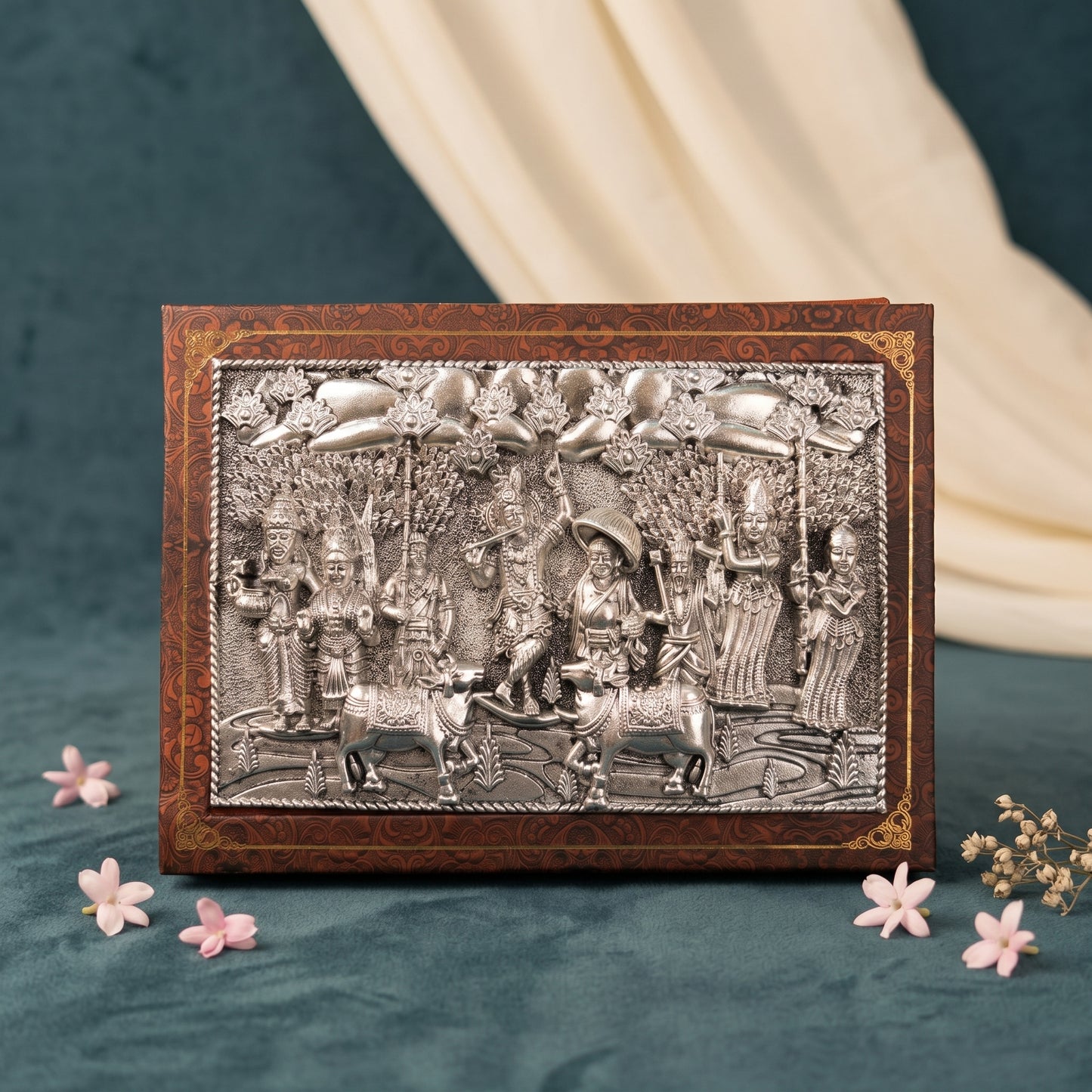 Silver Bhagavad Gita Book