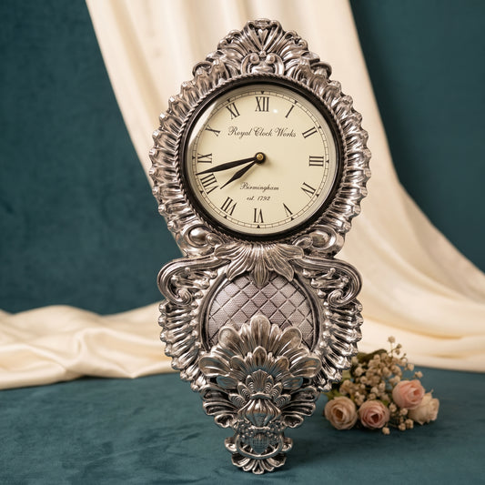 Silver Long Clock