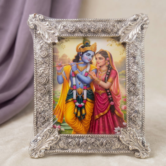 Silver Rose Photo Frame