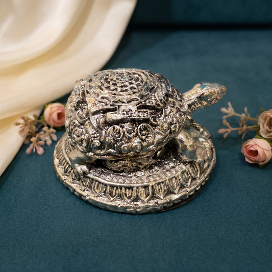 Silver Tortoise Shree Yantra