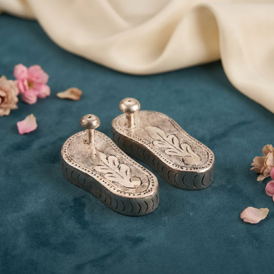 Silver Charan Paduka Set