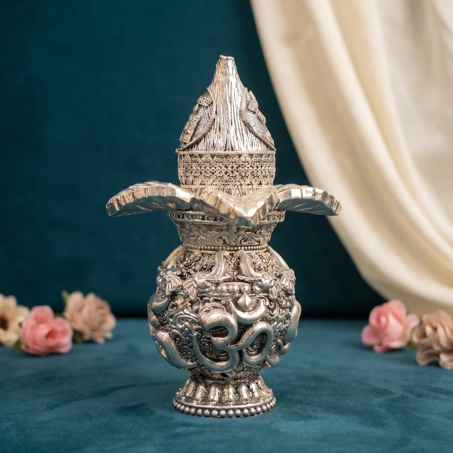 Silver Om Kalash