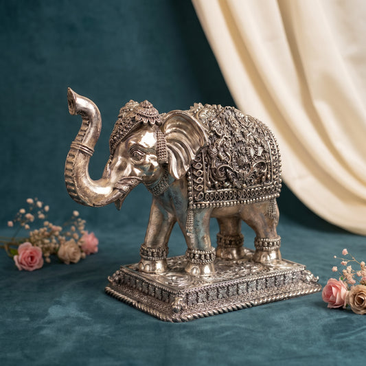 Silver Royal Heritage Elephant Pair