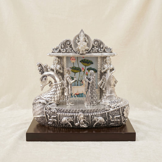 Silver Mayur Wedding Card