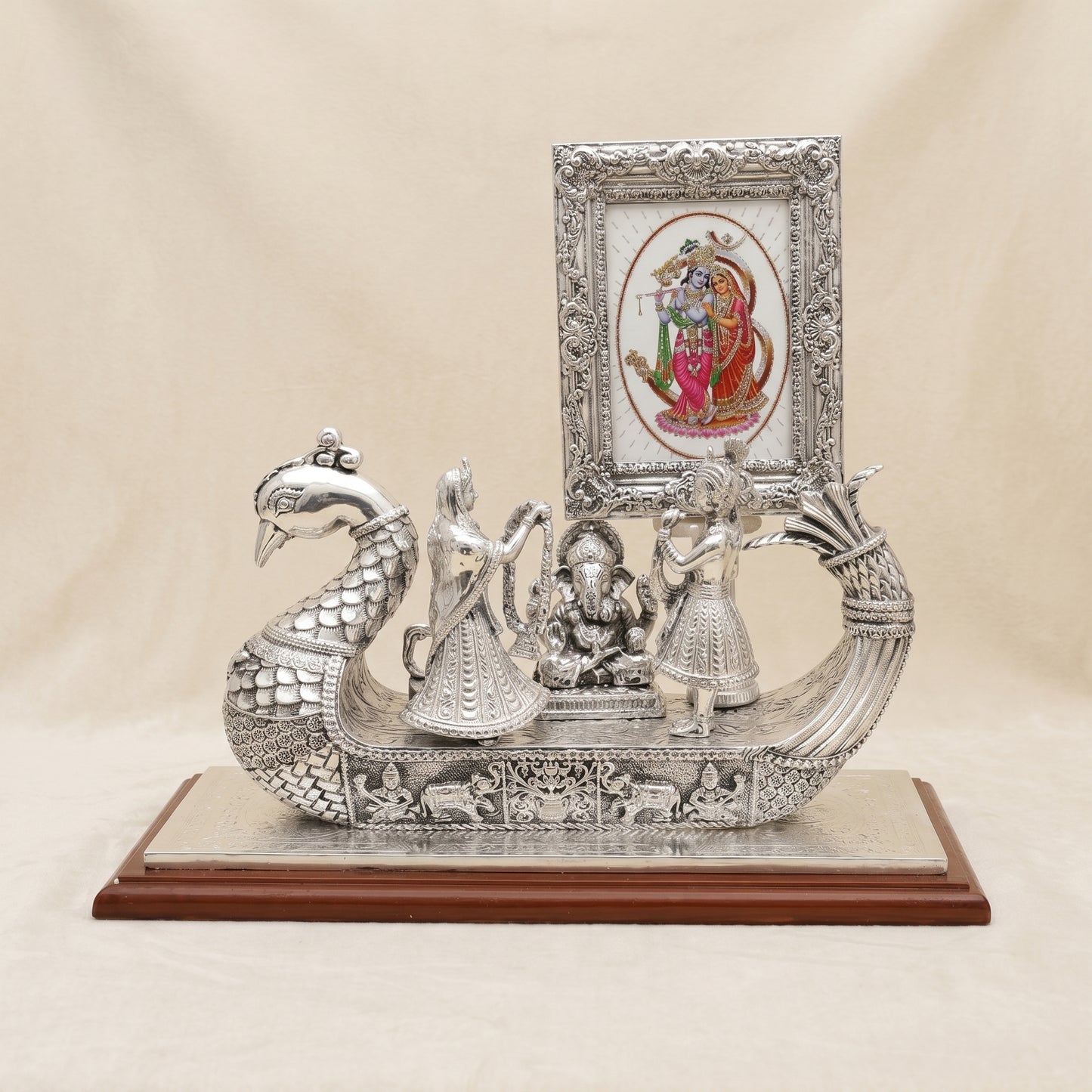 Silver Nauka Wedding Card
