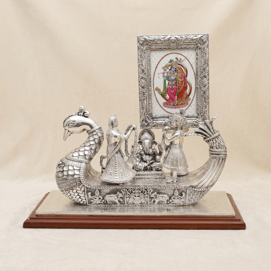 Silver Nauka Wedding Card