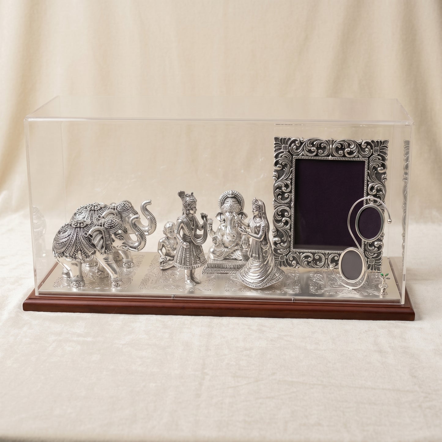 Silver Virasat Wedding Card