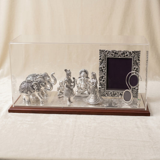 Silver Virasat Wedding Card