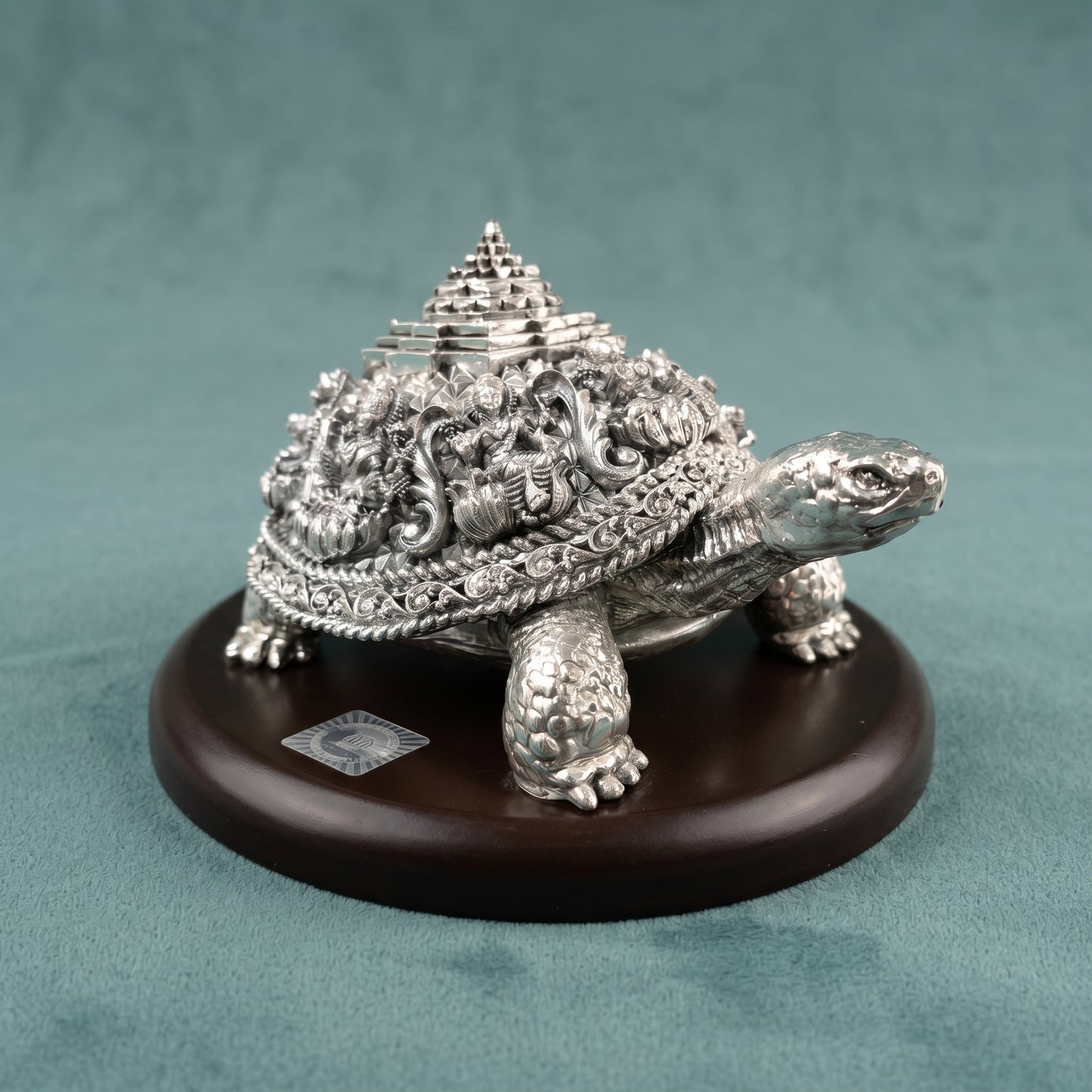Silver Tortoise with Shree Yantra