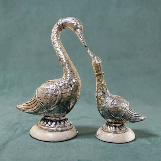 Silver Swan & Baby Standing
