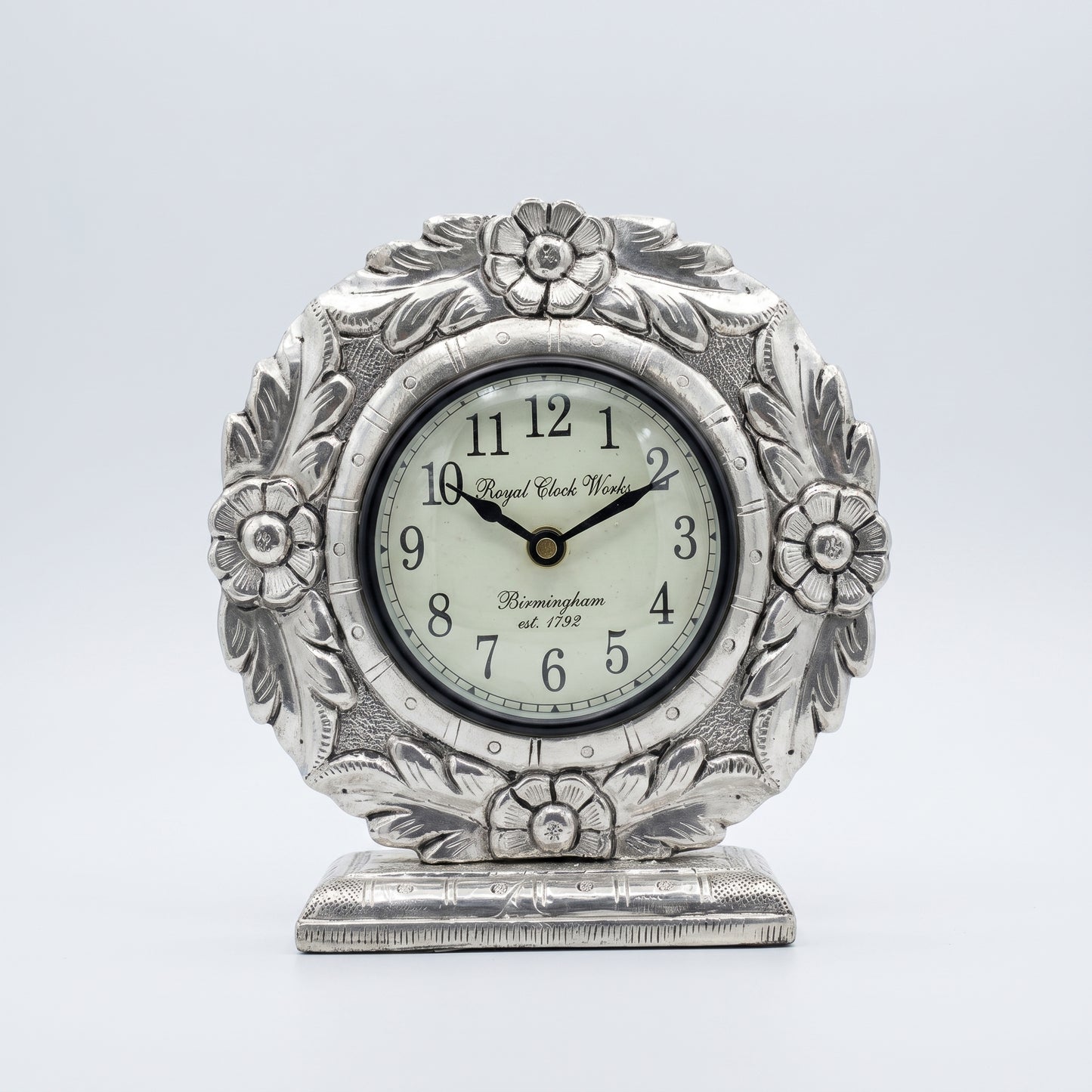 Silver Table Clock