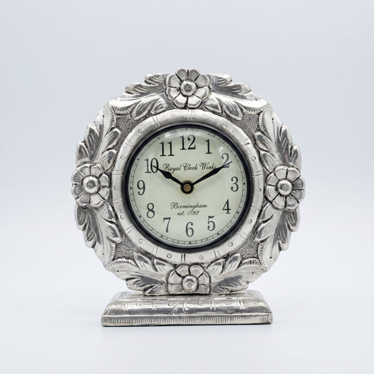 Silver Table Clock