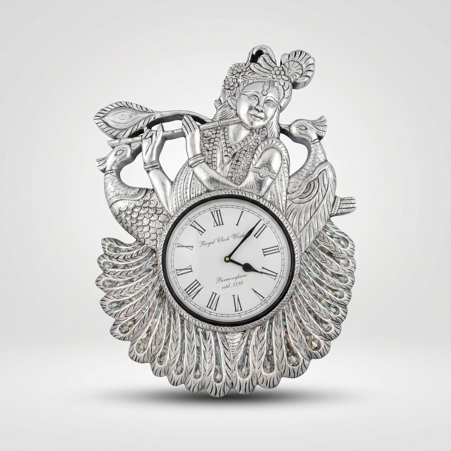 Silver Krishnaji Clock